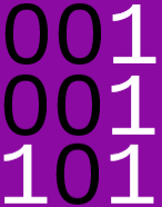 Binary numbers with a purple background